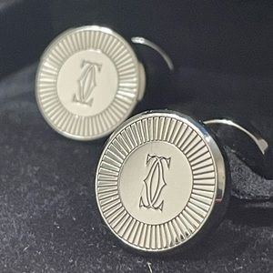 Cartier cuff links - sterling silver and palladium